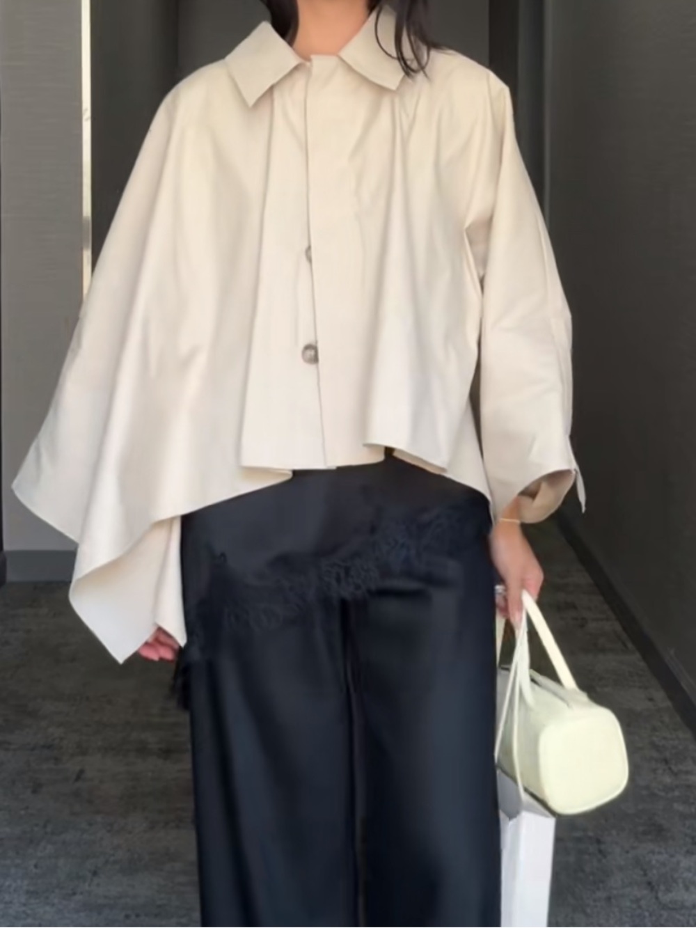 Khaki COS Cape Jacket - Khaki